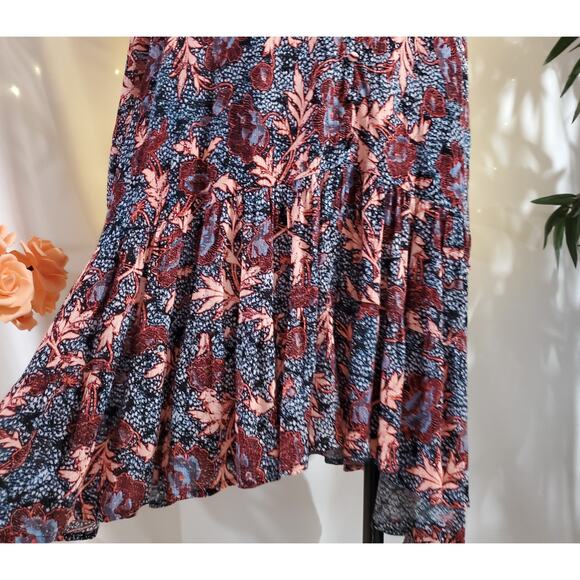 Aveology NWT Jolie Floral V-Neck Ruffle Dress Plus Size 14/16 Boho Knee Length - Picture 9 of 14